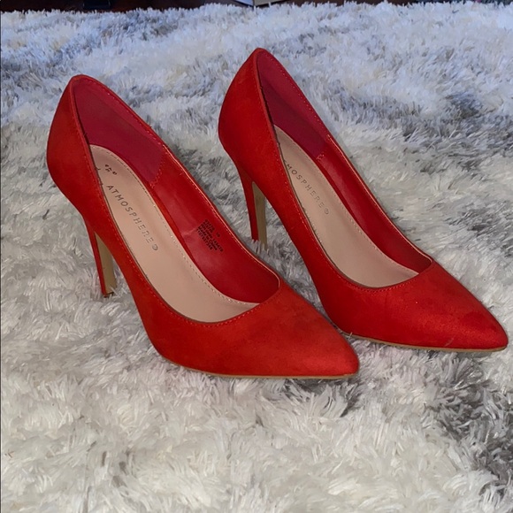 Women's Orange Heels - Picture 1 of 5